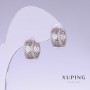 Orecchini Xuping placcati rodio con cristalli bianchi