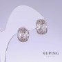 Orecchini Xuping, lunghezza 14 mm, spessore 8 mm, rodio