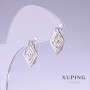 Orecchini Xuping in rodio, lunghezza 16 mm, spessore 9 mm