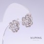 Orecchini Xuping rodiati, lunghezza 15 mm, spessore 14 mm