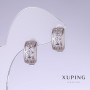 Orecchini Xuping, lunghezza 15 mm, spessore 8 mm, rodiati