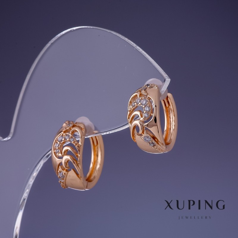 Orecchini Xuping 14×8 mm, placcato oro 18K