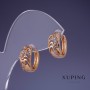 Orecchini Xuping 14×8 mm, placcato oro 18K