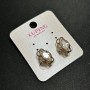 Orecchini Xuping con zirconio bianco placcato oro 18K