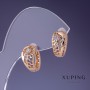 Orecchini Xuping 8×14 mm dorati in oro 18K