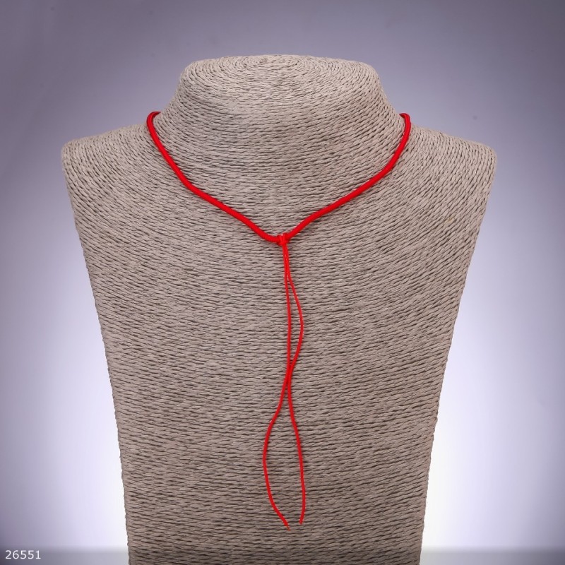 Filo rosso per collana, diametro 2,5 mm, lunghezza 50 cm