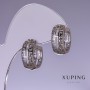 Orecchini Xuping rodiati 16×8 mm