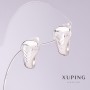 Orecchini Xuping, diametro 9 mm, lunghezza 17 mm, rodio