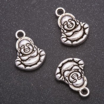 Fornitura pendente Buddha, dimensioni 14×19 mm, confezione da 20 g ± 9 pezzi