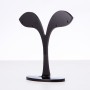 Supporto per gioielli in plastica nera, altezza 8 cm, larghezza 8 cm