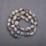 Perle di labradorite levigate, diametro circa 9×12 mm, filo da 38 cm