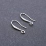 Ganci per orecchini 2x19 mm, colore 'argento' (coppia)
