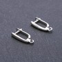Ganci per orecchini 3×15×18 mm colore 'argento' - paio
