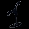 Supporto per orecchini, plastica trasparente, altezza 140 mm