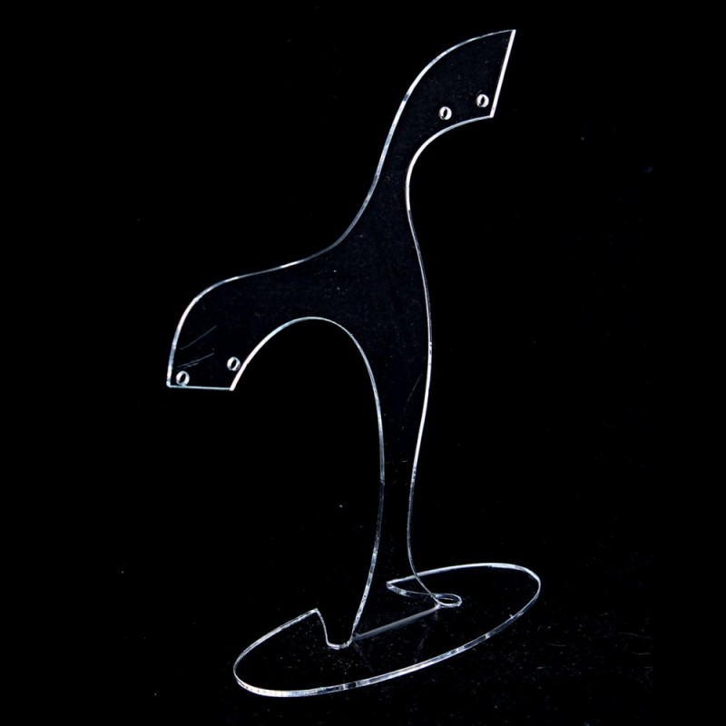 Supporto per orecchini, plastica trasparente, altezza 140 mm