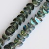 Perline di cristallo verdi con rivestimento blu benzina nello stile Swarovski, diametro 6x4 mm, filo da 50 cm