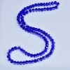 Perline di cristallo Swarovski stile blu fiordaliso sfaccettate con rivestimento effetto petrolio, diametro 5×4 mm, filo da 48 cm