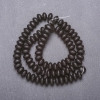 Perline su filo di schungite artificiale, rondella liscia, diametro 8×5 mm, lunghezza 38 cm+-
