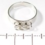 Prezzo per confezione /10 pezzi 10 mm Base per orecchini con 6 anelli