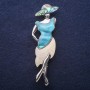 Spilla-ciondolo Dama con Madreperla e abalone 80x30 mm +