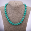 Collana in varisite con palline lisce, diametro 10± mm, lunghezza 48 cm