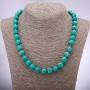 Collana in varisite con palline lisce, diametro 10± mm, lunghezza 48 cm