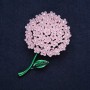 Spilla fiore «Ortensia rosa» 60×40 mm