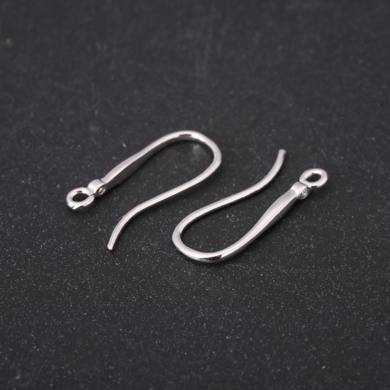 Ganci per orecchini 2×20 mm metallo argentato prezzo per paio