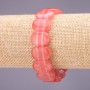 Bracciale in tormalina melone, maglie 18x14 mm, lunghezza 18 cm su elastico