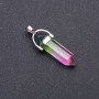 Pendente in vetro multicolore esagonale 8×35×41 mm