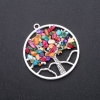 Pendente «Albero della felicità» madreperla multicolore, diametro 57 mm