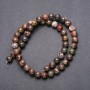 Perline di jasper Picasso su filo, sfere lisce, diametro 8 mm, lunghezza 38 cm