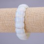 Bracciale a maglie con pietra lunare 12×20 mm (+-) su elastico