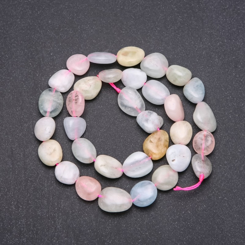 Perline di Morganite sfaccettate, diametro 10×13 mm, lunghezza 38 cm