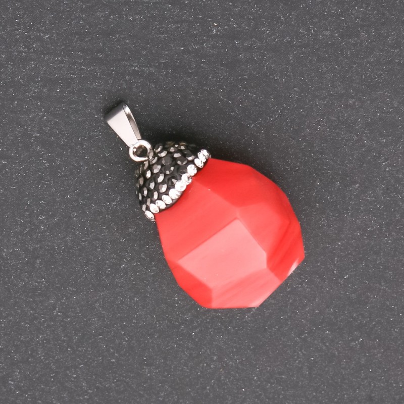 Pendente «Ghianda» in calcedonio 32×20 (±) mm