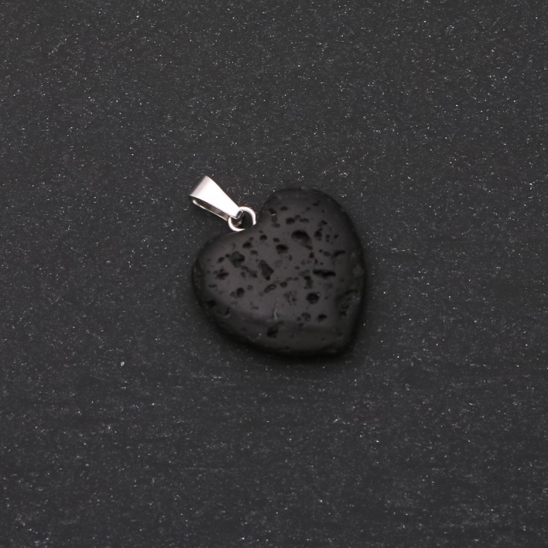 Pendente «Cuore» Lava 20×20 mm (+-)