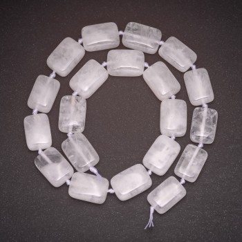 Base per perline su filo in cristallo di rocca, diametro 13×18 mm (+/-), lunghezza 42 cm