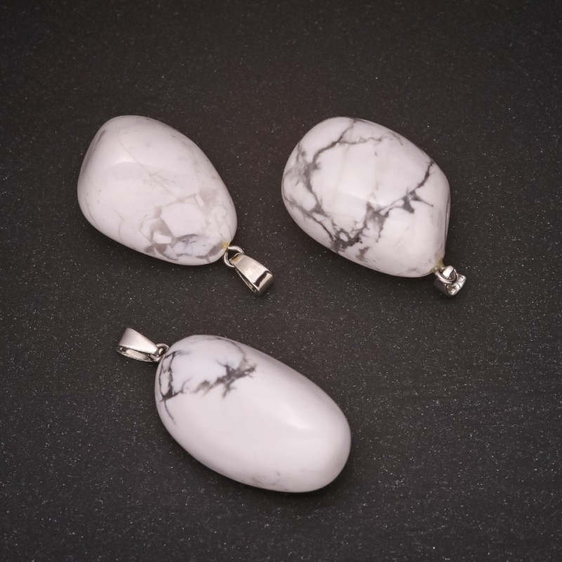 Pendente in kaolinite naturale 22×35 mm (±)