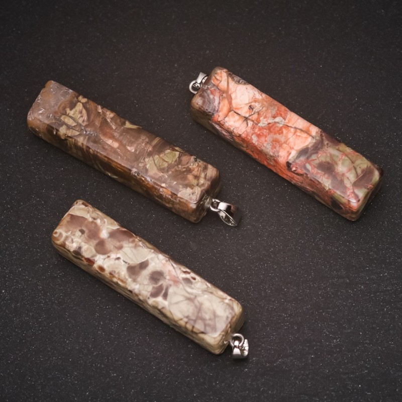 Pendente in diaspro Picasso 13×54(±)mm