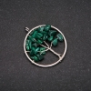 Pendente «Albero della felicità» in malachite, diametro 30 mm