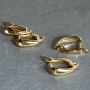 Ganci per orecchini in metallo giallo 17×12×6 mm, paio