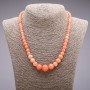 Collana di elioolite (artificiale) con sfere, diametro 6-14 mm, lunghezza 45 cm