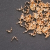 Fornitura ranetta per perline in metallo dorato, 7x4 mm (+/-), confezione da 10 g (+/-), 140 pezzi