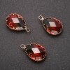 Pendente «Goccia» verde-rosso, montatura dorata 13×21 mm