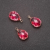 Pendente «Goccia» rosa, montatura dorata 10×17 mm