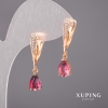 Orecchini Xuping camaleoni 6x30 mm placcati oro 18K