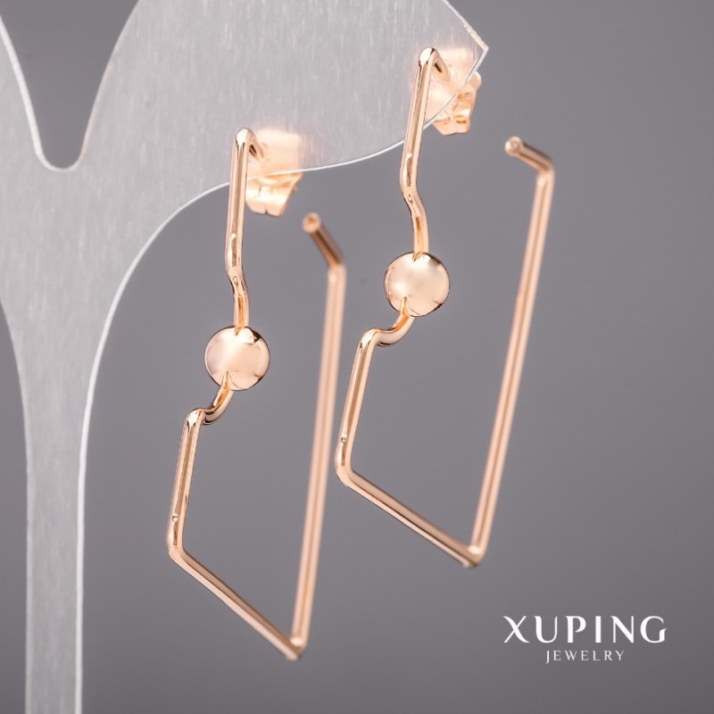 Orecchini Xuping 39 mm doratura 18K