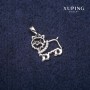 Pendente Xuping Cagnolina 14×15×20 mm Rodio