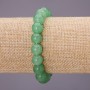 Bracciale elastico in nefrite con sfere lisce, diametro 10 mm (±), lunghezza 18 cm
