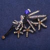 Spilla Fatina in strass, smalto nero 39×73 mm